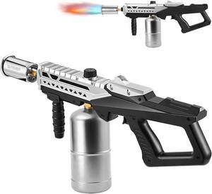 lot 431348 image: Powerful Propane Grill Torch Gun, Sous Vide Torch With Adjustable Flame, Flamethrower Gun Charcoal Lighter for BBQ, Campfire, Searing Steak, Cooking (Tank Not Included)