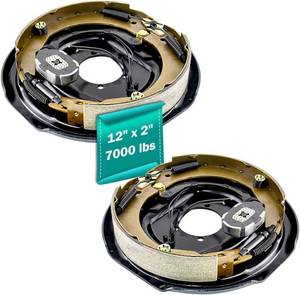 lot 171321 image: 12 x 2 Electric Trailer Brake Assembly fits 7000 lbs Axle Trailers,Electric and Hydraulic Brake for One Pair- 23-108-0023-181-00 Trailer Brakes