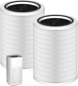 lot 171326 image: 2 Pack 12010 Filter Replacement Compatible with Clorox Air Purifiers Fit for Clorox Smart Air Purifiers for Home Model 11010 & 11011 True HEPA Filter, Large Rooms Up to 1,500 Sq. Ft.
