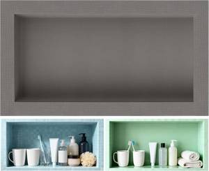 lot 171332 image: Tile Ready Shower Niche 24x12 Niche for Shower Wall, Recessed Showers Niches Box Shelf for Bathroom StorageRemodel,Waterproof and Ready-to-Tile,Outer Size 16x28,Depth 4