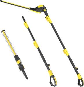 lot 171341 image: Pole Hedge Trimmer Cordless Compatible with Dewalt 20V Max Battery, 16 Dual-Action Blade Electric Hedge Trimmer with 8ft Reach Extension Pole, Electric Bush Trimmer for Tree Shrub Pruning (Tool Only)