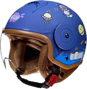 lot 271336 image: Retro Kids 34 Motorcycle Half Helmet,DOT Approved Toddler Vintage Open Face Electric Scooter Go-Kart Dirt-Bike ATV Youth Child Moped Bicycle Helmets for 2-14 Years Old