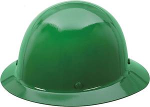 lot 271363 image: Retails for $152 MSA Skullgard Full-Brim Hard Hat with Suspension - Non-Slotted Cap, Made of Phenolic Resin, Radiant Heat Loads up to 350F, Standard Size Hard Hat  Fas-Trac III Ratchet Suspension