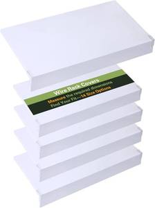 lot 271367 image: Wire Shelf Covers for Pantry,Closet,Wire Rack Covers for Shelves,Pantry,Shelf Covers for Wire Shelving,5 Pcs,(White, 24  20inch)