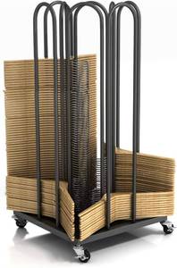 lot 371256 image: Hanger Organizer Stacker,4 in 1 Hanger Rack Stand with Swivel Caster Wheels for Laundry Room, Retail Store (Black, 1)