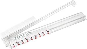 lot 371272 image: 4 Pack American Mahjong Tile Racks with Built-in Rotation Pushers, Slightly Yellowish Clear Acrylic Imported Mahjong Game Accessories, Patented Product