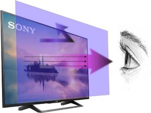 lot 471438 image: Premium Anti Blue Light Screen Protector for 49 Inches TV. Filter Out Blue Light That Relieve Computer Eye Strain and Help You Sleep Better
