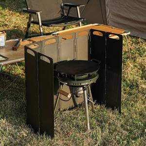 lot 471443 image: OLG Camp Stove Windscreen 23.6 inch Camping Shield (Tinplate) Wind Screen for Stoves