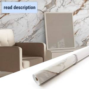 lot 171345 image: Marble Peel and Stick Waterproof Wall Paneling, 118 x 47 Calacatta Gold Matte Finish Self-Adhesive Backsplash Tile Vinyl Wall Panel for Kitchen Bathroom Wall Decor, Covers 38.75 Sq. Ft.