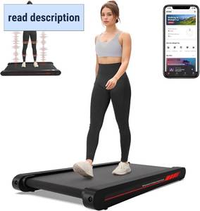 lot 271332 image: Retails for $150 Sperax Walking Treadmill Pad with APP, 3 in 1 Under Desk Treadmill, 400W Low Noise Walking Vibration Pad with Remote Control,Portable Treadmills for Home Office