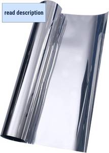 lot 371265 image: UKCOCO Privacy Window Film Silver Gray One Way Reflective Sun Blocking Glass Tinting Film UV Heat Control Static Cling for Home Office Indoor Windows