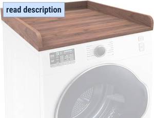 lot 371277 image: Washer Dryer Countertop Only, 27.5 x 27.5 Laundry Room Countertop for Folding, Washer and Dryer Countertop Single with Non-Slip Pads, Easy Install Washer and Dryer Topper with Edge Rails Walnut