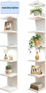 lot 471439 image: Retails for $120 Fixwal 7 Tier Wall Mounted Shelf Set of 2 White Lack Wall Shelf with LED Lights Floating Shelves for Home Decor Organizer Display