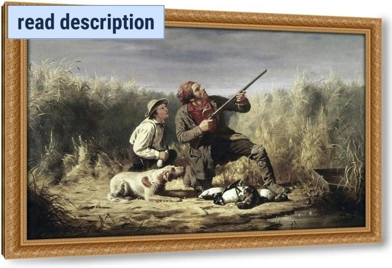 lot 321350 image: Retails for $150 ArtDirect On The Wing 24x17 Gold Ornate Wood Framed Canvas Giclee Art by Ranney, William Tylee