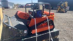 lot 113 image: LM1000Q Remote Control Crawler Lawn Mower with 39 Inch Cutting Width flail style