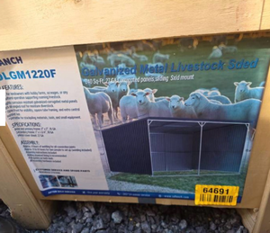 lot 8178 image: Galvanized Metal Livestock Shed 240 Sq Ft