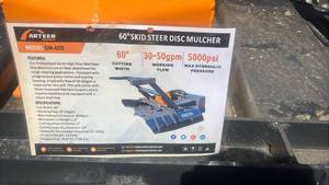 lot 10181 image: Arteer 60 Inch Skid Steer Disc Mulcher Model DM-60D