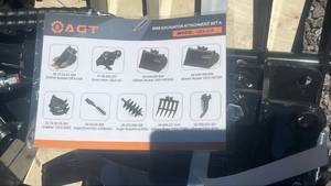 lot 10294 image: AGT Mini Excavator Attachment Set with Multiple Tool Options