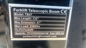 lot 10512 image: Forklift Telescopic Boom Attachment TB47 Model