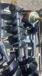 lot 10571 image: LandHonor Auger Drive Attachment with Spiral Drill Bits