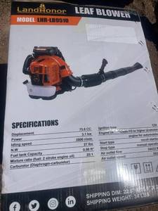 lot 12373 image: LandHonor LHR-LB9510 Gas Powered Backpack Leaf Blower
