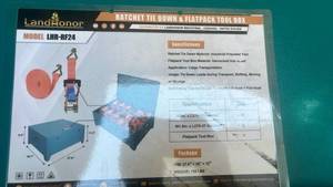 lot 12473 image: LandHonor Ratchet Tie Down and Flatpack Tool Box Set