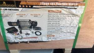 lot 12671 image: LandHonor 25000 LBS Electric Winch LHR-EW25000
