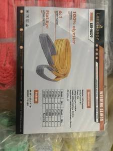 lot 13172 image: Land Color Flat Eye Web Lifting Slings Set