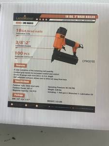 lot 13361 image: LandHonor 18GA 2 Inch Brad Nailer Model LHR-BAN50 Pneumatic Nail Gun