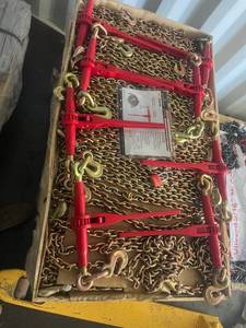 lot 13472 image: Professional Load Binder Chain Set with Hooks 9200lb