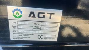 lot 111491 image: AGT SSDH72 Skid Steer Disc Plow Attachment