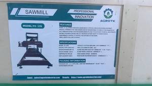 lot 111592 image: AGT YC-32G Horizontal Band Sawmill with 15HP Engine