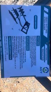 lot 111791 image: Heavy Duty Skid Steer Auger Attachment with Multiple Bits