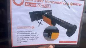 lot 422 image: CAPTOK Skid Steer Horizontal Log Splitter Model CK-HLS82