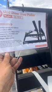 lot 425 image: Skid Steer Tree Puller Model CK-TP25 Hydraulic Attachment
