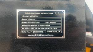 lot 426 image: Mini Skid Steer Brush Cutter Attachment MBC53 53 Inch Cutting Width