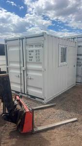 lot 439 image: 10ft Modified Shipping Container Office with Windows