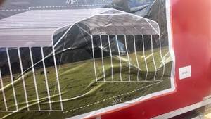 lot 473 image: 40x20x14ft All-Steel Carport Shelter