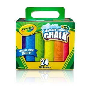 lot 6 image: Crayola 24ct Washable Sidewalk Chalk - Bold Multicolor, Non-Toxic