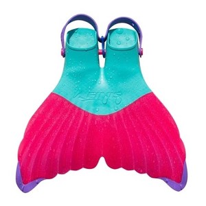 Finis Mermaid Fin - Teal/Pink: Rubber Swim Aid for Ages 6+