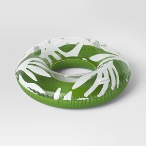 lot 29 image: 48 Tube Handles Inner Tube - Sun Squad Green PVC Pool Float