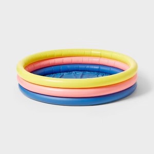 lot 30 image: Sun Squad 3-Ring Pool, 105 gal Round Kiddie Pool - YellowNavy