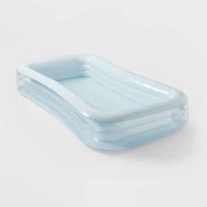 lot 43 image: 10 x 6 Deluxe Rectangular Family Pool Blue - Sun Squad PVC Kit