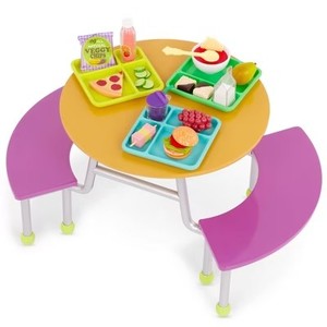 lot 51 image: Our Generation Cafeteria Table School Accessory Set for 18 Dolls