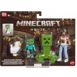 lot 74 image: Minecraft Woodland Mansion 4Pack - Creeper Garrett Zombie Chicken