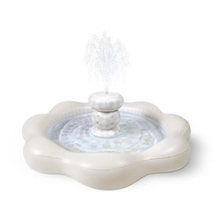 lot 84 image: MINNIDIP Fountain Play Sprinkler - Travertine Tiles, Portable PVC