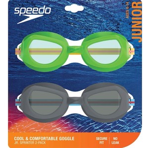 lot 137 image: Speedo Junior Sprinter Swim Goggles - BlackGreen