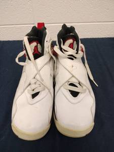 lot 59222 image: Air Jordan Boys Retro 8 Bg Whiteredblack Size 7y 305368 104 - Retail $140