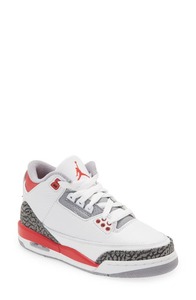 lot 59226 image: Kids Air Jordan 3 Retro Sneaker in WhiteRedBlack at Nordstrom, Size 6 Y - Retail $150