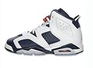 lot 59229 image: Air Jordan 6 Retro (Olympic) WhiteMidnight Nvy-Vrsty Red (6Y) - Retail $610